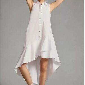 Anthropologie White High-Low Sundress